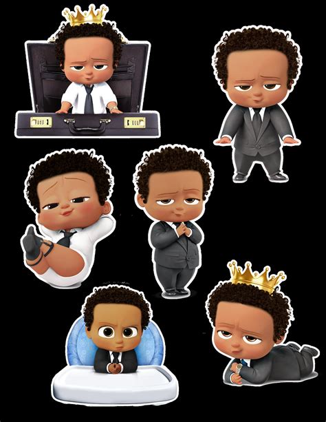 Boss Baby Afro Boy Clipart Png Bundle Digital Download Boss Baby Afro ...