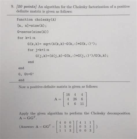 Image result for Cholesky Method Matrix