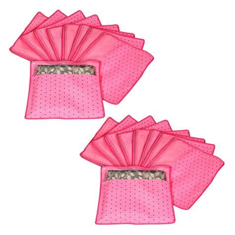 PrettyKrafts Non Woven Saree Covers With ZIP, Pack of 18, Size(17 × 15 ...