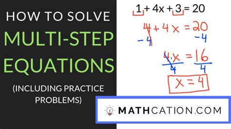 Image result for How to Do Multi-Step Equations Algebra