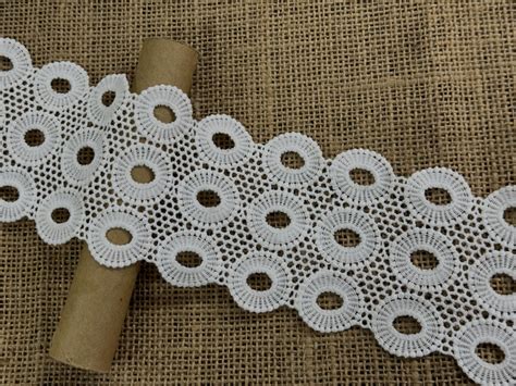 ORIENT LACE CRAFT White lace and Border Material (8.2 cm) Qty 5 Mtr ...