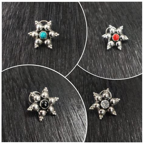 Tribal Sterling Silver 92.5 wire Nosepin – ANARO FASHIONS