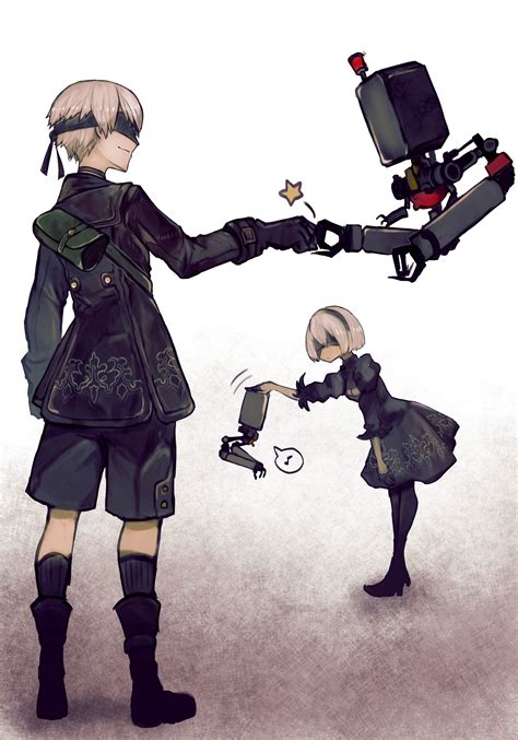 NieR: Automata YoRHa 9S, 2B, Pods 153/042 | Nier automata, Neir ...