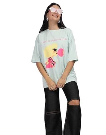 Buy Sattired Supima Cotton Oversized Tshirt for Women | Drop Shoulder ...