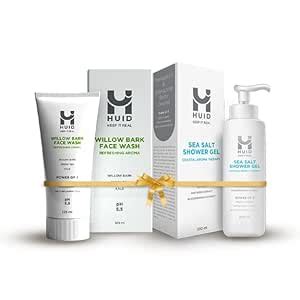 Buy HUID Sea Salt Shower Gel 200ml + Willow Bark Face Wash 125ml (Pack ...
