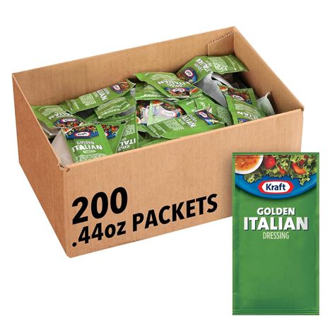 Kraft Golden Italian Salad Dressing Single Serve Packet (0.44 oz ...