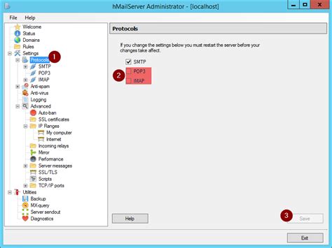 Image result for hMailServer Localhost Config