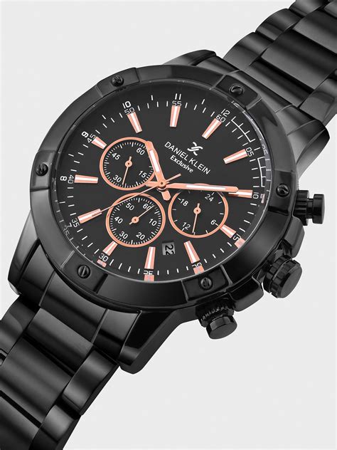 Buy Daniel Klein Exclusive Men Black Round Dial Analog Watch - DK.1. ...