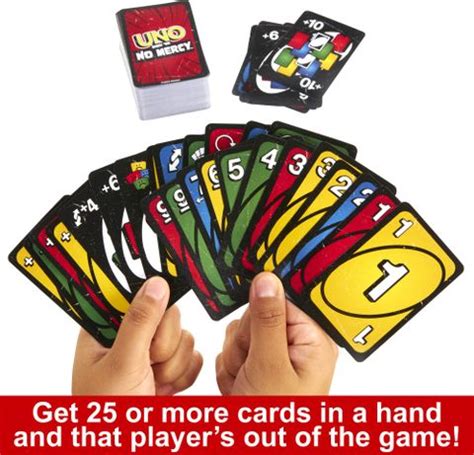 mattel GAMES UNO Show em No Mercy Card Game for Kids, Adults, Parties ...