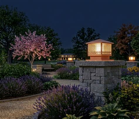 HDC Premium Warm Ambient Metal & Glass Finish Outdoor Pillar Gate Ligh