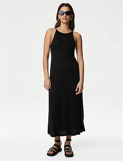 Buy Jersey Halter Neck Midaxi Beach Dress at Marks & Spencer