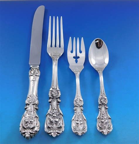Francis I Reed and Barton Sterling Silver Flatware Set 12 Service 64 ...