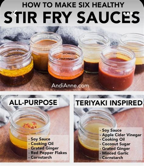 Six Healthy Stir Fry Sauces in Jars