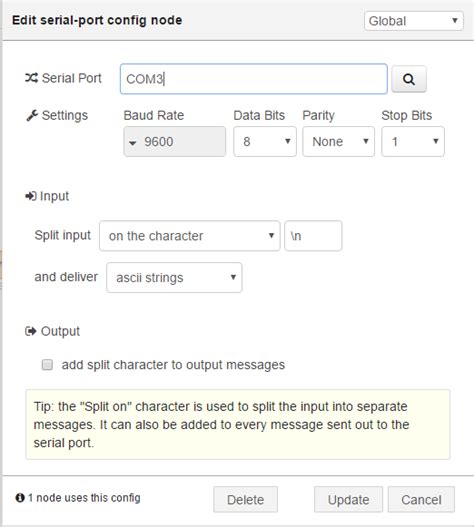 Image result for Serial Read Node Red