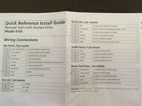 Viper Remote Start Programming Instructions 的图像结果