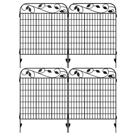 Buy AMAGABELI GARDEN & HOME 4 Pack Metal Garden Fences and Borders 36 ...