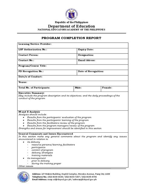 Image result for Program Report