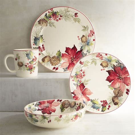 Berry Christmas Poinsettia Dinnerware | Pier 1 Imports | Christmas ...