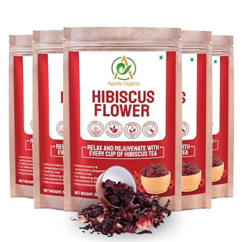 AGADA ORGANIC - HIBISCUS FLOWER TEA | HERBAL HIBISCUS TEA | USE FOR ICE ...