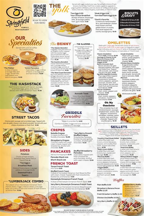 Springfield Family Restaurant | MENU Online