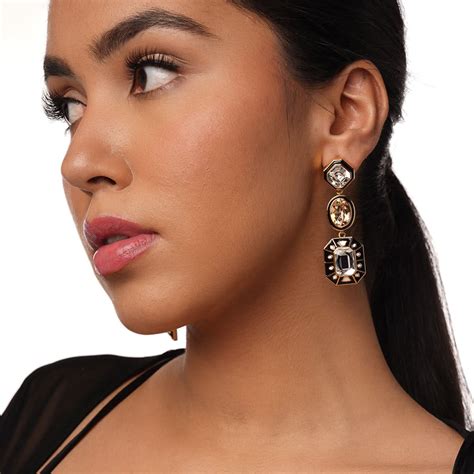 Buy Blaze Multi Crystal Dangler Earrings Online