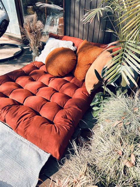 Outdoor Floor Cushion Water Repellent Floor Pillow Large Floor Seating ...