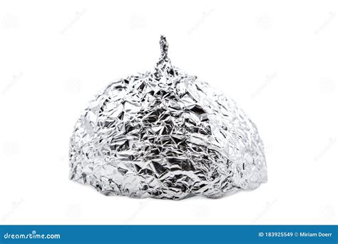 Tin Foil Hat Isolated on White Background, Symbol for Conspiracy ...