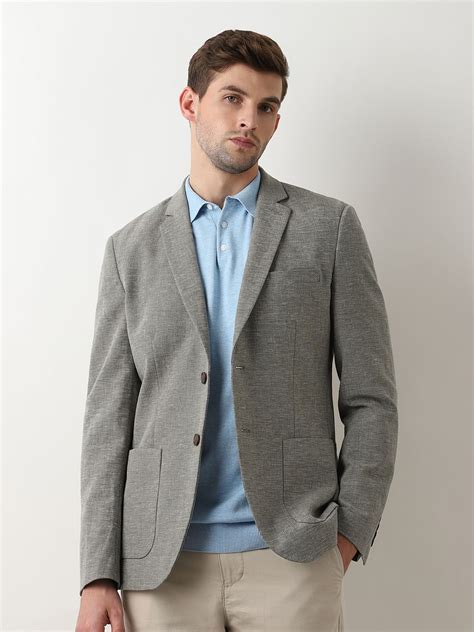 Buy Green Linen Tailored Blazer for Men Online