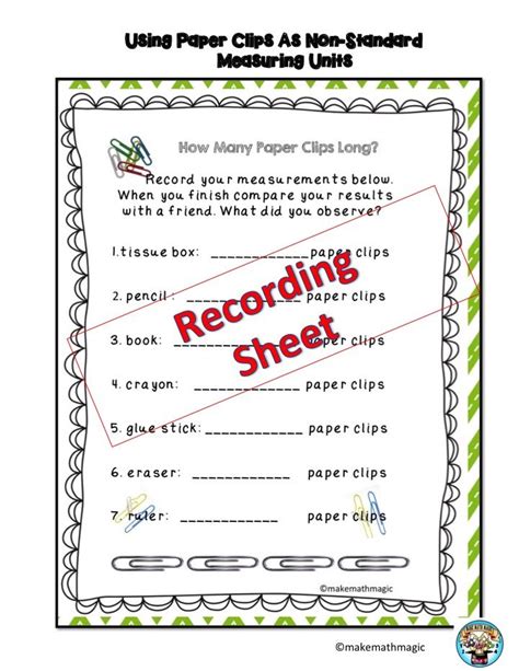 Image result for Measuring Using Paper Clips