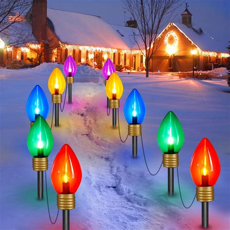 Brightown Jumbo C9 Christmas Lights Outdoor Decorations, 2 Pack Total ...