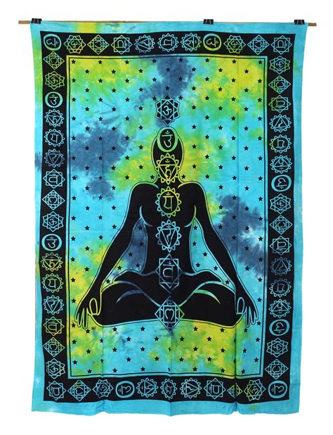 Buy Tapestry Seven Chakra Cotton Wall Hanging Patch Printed Bohemian ...