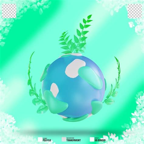 3d illustration save plants 3 | Premium PSD