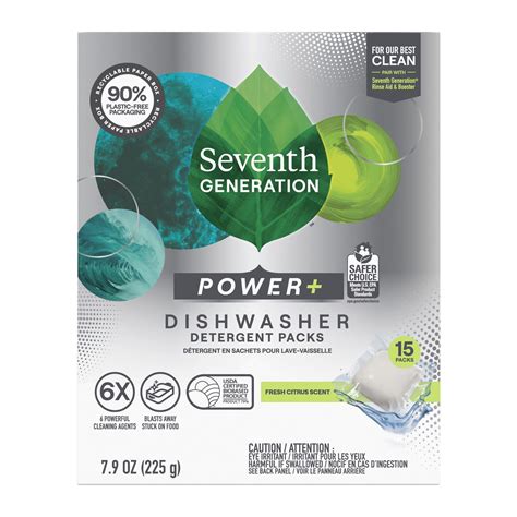 Seventh Generation Powder Dish Soap Dishwasher Detergent, Fresh Citrus ...