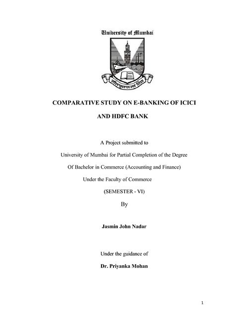 COMPARATIVE STUDY ON E-BANKING OF ICICI AND HDFC BANK - COMPARATIVE ...