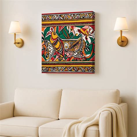 Madhubani Canvas Art Painting – www.decordaddystore.com