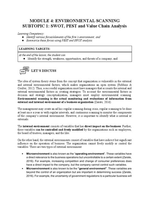 Image result for Environmental Scanning Using SWOT