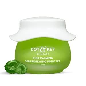 Dot & Key CICA Calming Skin Renewing Night Gel | For Oily, Acne Prone ...