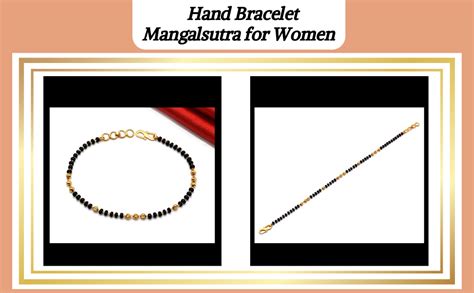 Buy JHB Unique & Latest Black Bead Hand Bracelet Mangalsutra for Women ...