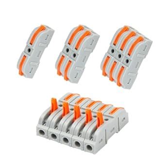 Lonimia 34PCS Lever Wire Connectors, 1Way Inline Conductors Compact ...