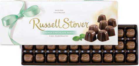Russell Stover Milk Chocolate French Mint Candy Gift Box, 10 oz, 30 ...
