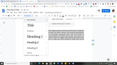 Book Writing Template Google Docs