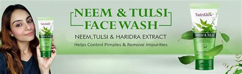 Nutriglow Neem & Tulsi Face Wash With Aloe Vera Extract For Cleanser ...