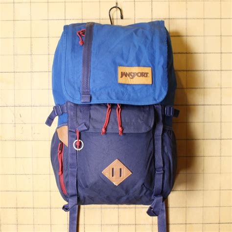 USA JANSPORT ジャンスポーツ リュックサック ネイビー ブルー アウトドア バックパック アメリカ古着 051122ss150 ...