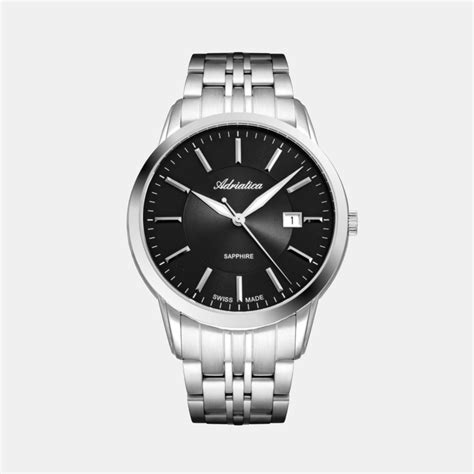 Adriatica Men Black Stainless Steel Watch A8306.5114Q – Just In Time