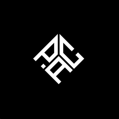 PAC letter logo design on black background. PAC creative initials letter logo concept. PAC ...