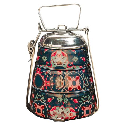 Buy Elan Lunch Box 3 Tier Tiffin Stainless Steel Tantraa Conoid Pyramid ...