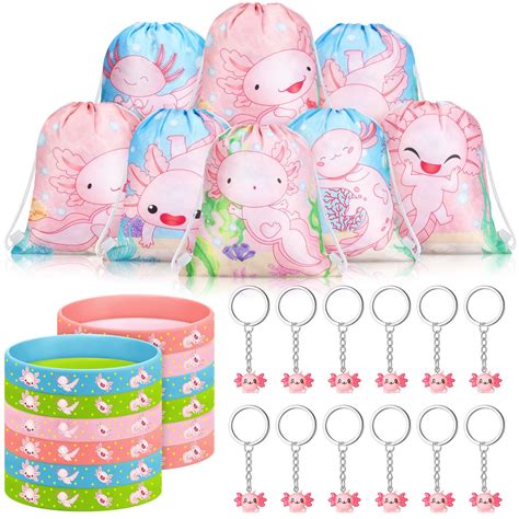 Buy Boao 32 Pcs Axolotl Party Favors Axolotl Birthday Party Decoration ...