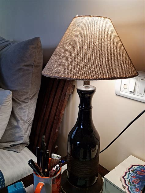Buy RDC 10" Round Sand Brown Jute Lamp Shade for Table Lamp (E27 Holder ...