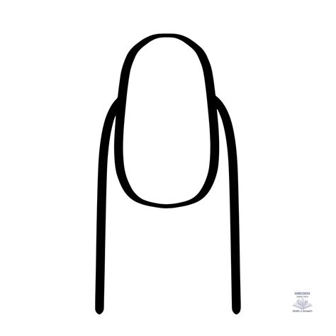 Nail Nails Coloring Pages Clipart Printable Polish Finger Color ...