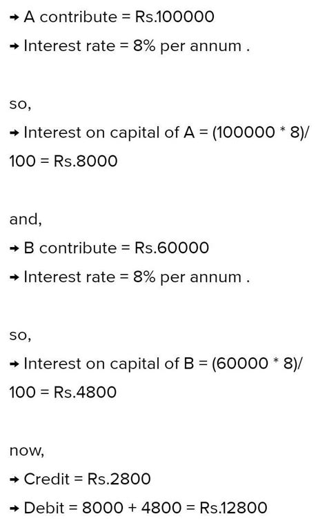 74. A and B contribute 1,00,000 and 60,000 respectively in a ...